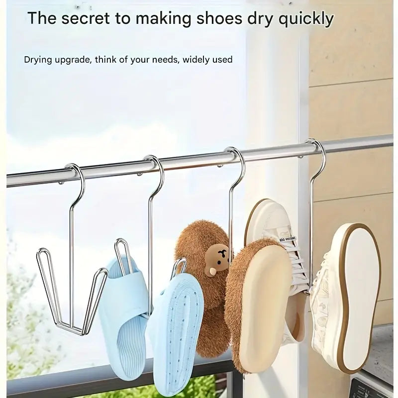 Stainless Steel U-Shaped Shoe & Clothes Drying Rack 5 Pcs