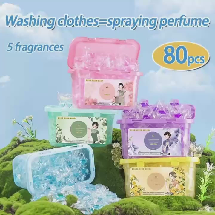 80 pcs Premium 3-in-1 Laundry Detergent Pods